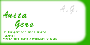 anita gers business card